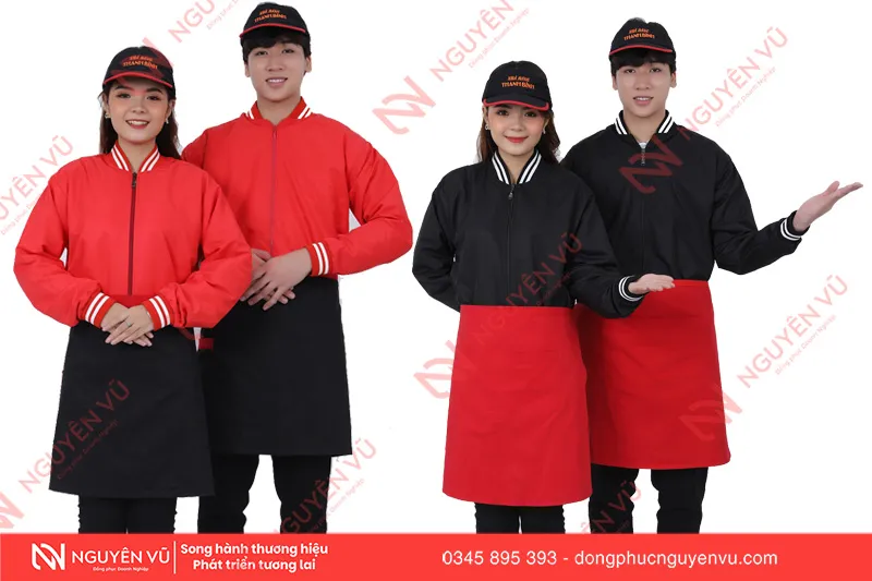Áo khoác gió phục vụ nhà hàng gọn nhẹ, chuyên nghiệp