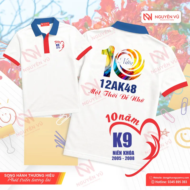 ao-ky-niem-10-nam-phong-cach-tre-trung Áo kỷ niệm 10 năm ra trường phong cách trẻ trung, hiện đại, dễ phối đồ