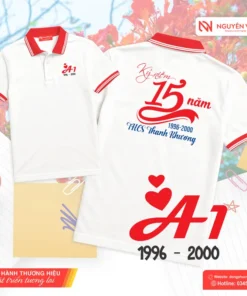 Áo kỷ niệm 15 năm ra trường polo cổ bẻ lịch sự