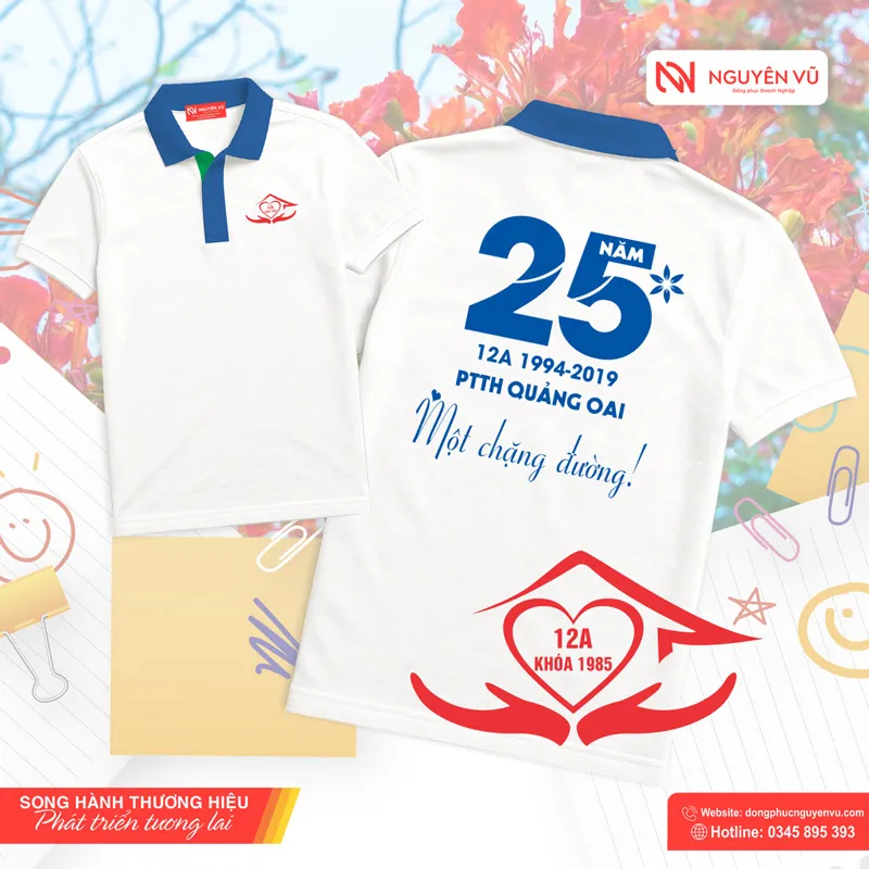 ao-ky-niem-25-nam-logo-truong Áo kỷ niệm 25 năm ngày ra trường in logo trường