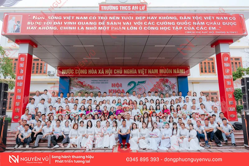 Áo polo đồng phục kỷ niệm 25 năm ra trường thiết kế lịch sự