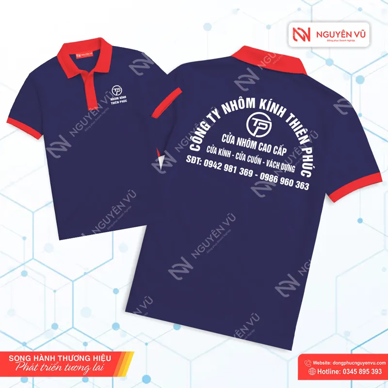 Áo polo ngành cơ khí nhôm kính bền bỉ, gọn gàng khi làm việc