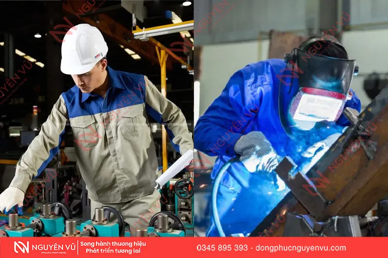 Đồ bảo hộ lao động ngành cơ khí chống tia lửa an toàn